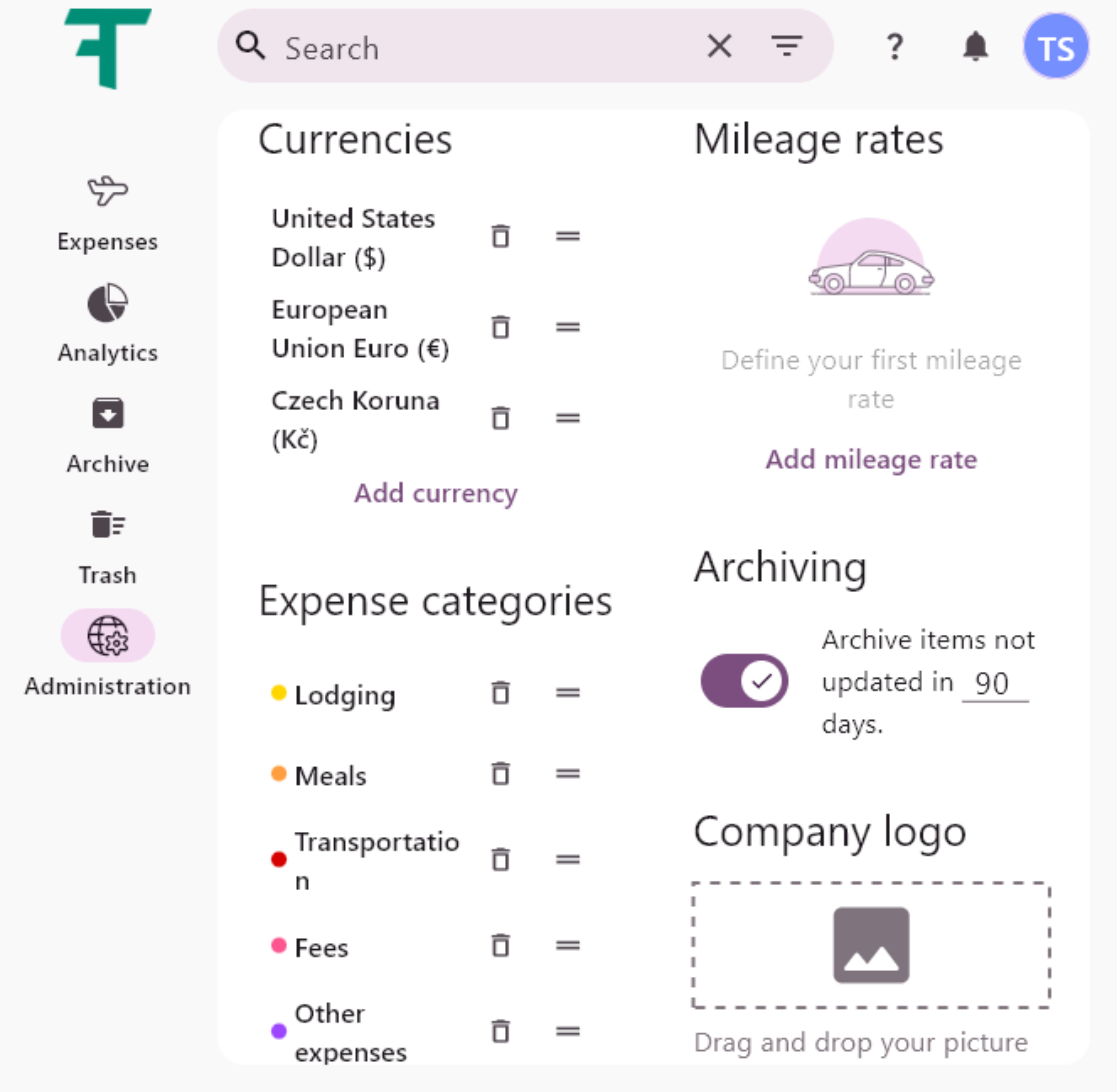 Screen with multiple personalization options